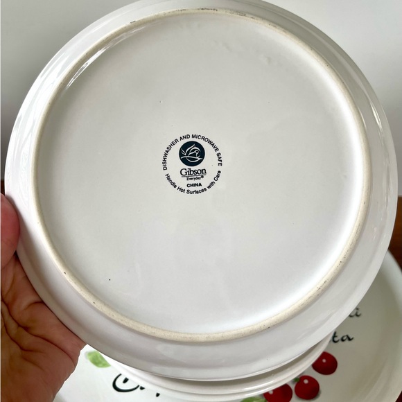 Gibson Everyday China 13 Pizza Serving Platter and 4 Plates - Picture 7 of 9